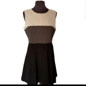 Calvin Klein Dress Color Block Sleeveless Dress Size 12